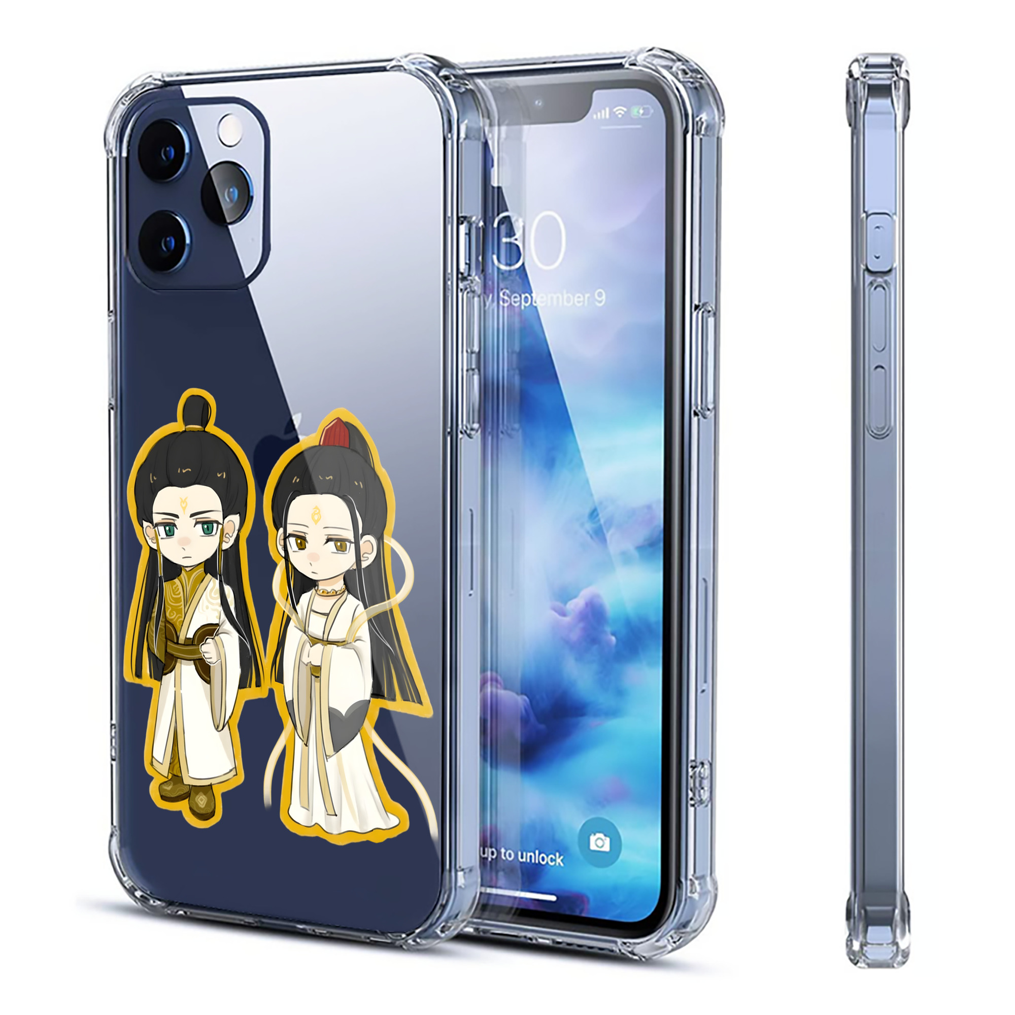 （画像用） Ne Zha 2 ナタ 魔童の大暴れ 【iPhone 12シリーズ対応】透明スマホケース（クリアソフトケース）